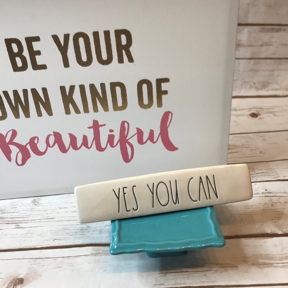 Rae Dunn YES YOU CAN Desk Plaque